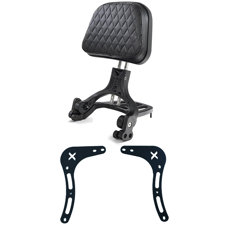 VEFKB03B Foldable Backrest Sissy Bar with Luggage Rack for Honda Rebel CMX 300 500