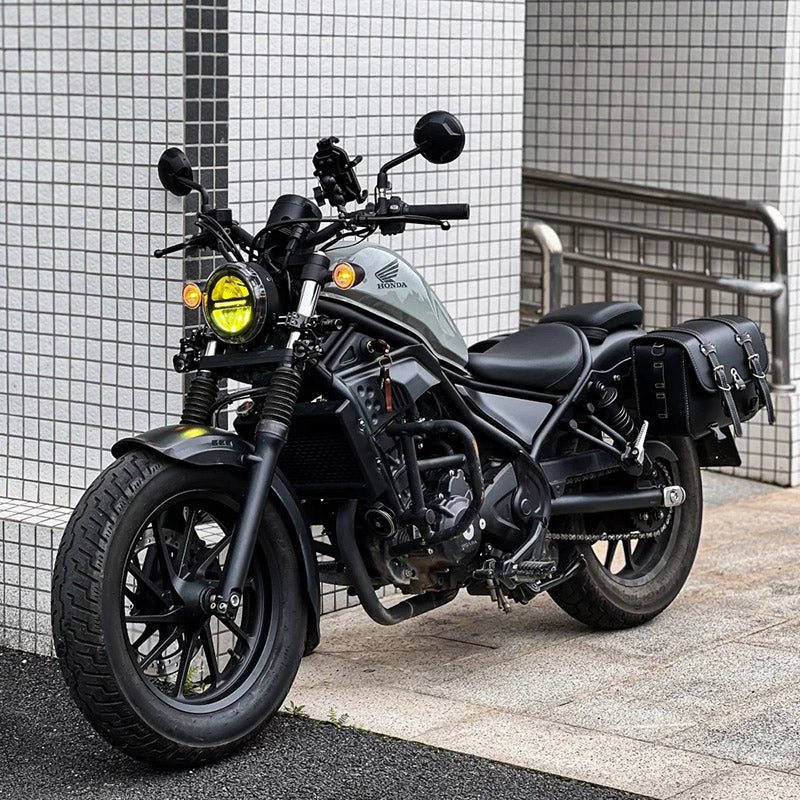 VESB00A1 Anti-theft Quick-release Retro Saddlebags with Supports for Honda Rebel 300 500 CMX