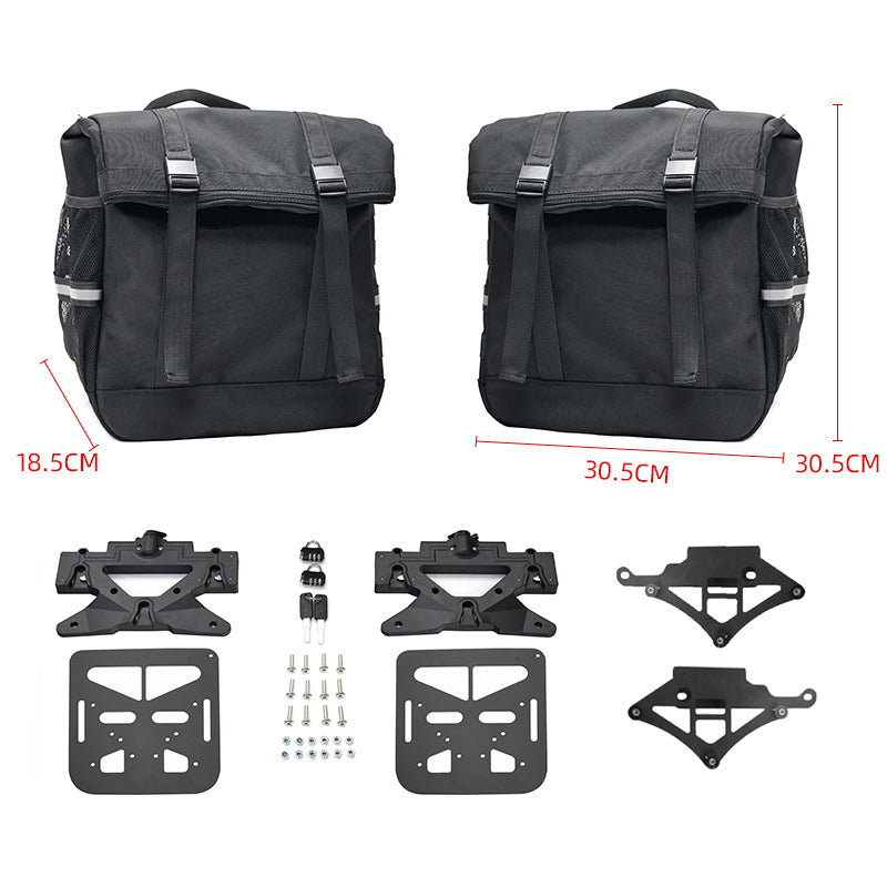 VESB00F1 Anti-theft Quick-release Waterproof Saddlebags with Supports for Honda Rebel CMX 300 500