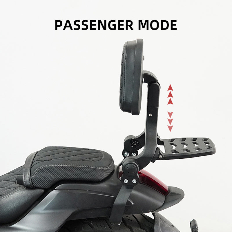 VEFKB02B Foldable Backrest Sissy Bar with Foldable Luggage Rack for Honda Rebel 300 500 CMX