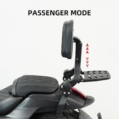 VEFKB02B Foldable Backrest Sissy Bar with Foldable Luggage Rack for Honda Rebel 300 500 CMX