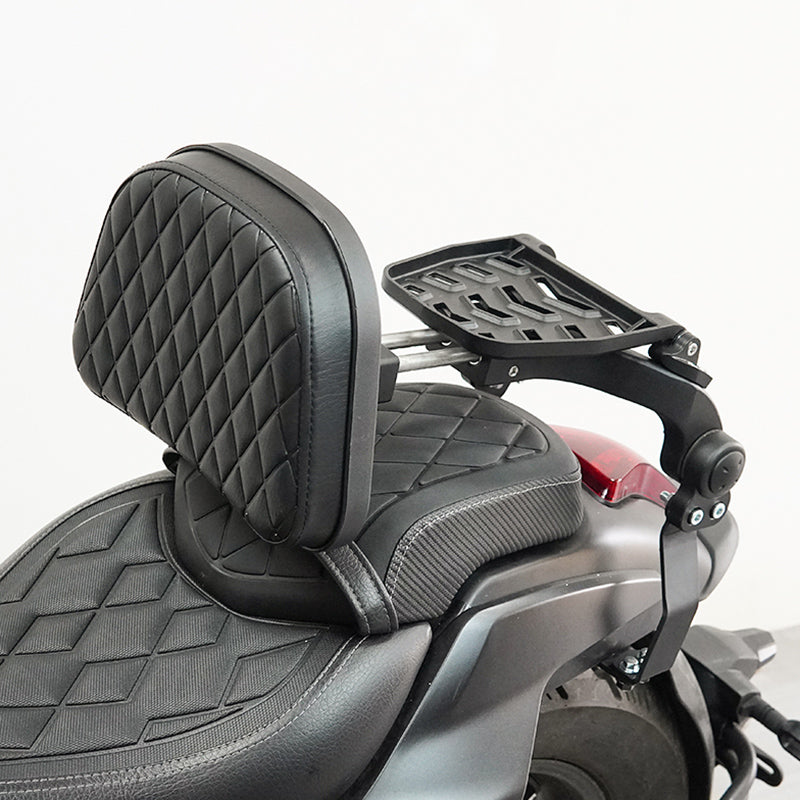 VEFKB02B Foldable Backrest Sissy Bar with Foldable Luggage Rack for Honda Rebel 300 500 CMX
