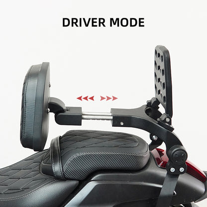 VEFKB02B Foldable Backrest Sissy Bar with Foldable Luggage Rack for Honda Rebel 300 500 CMX