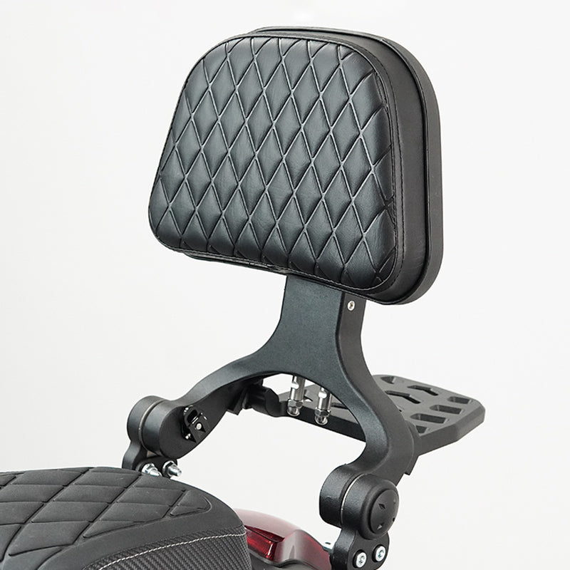 VEFKB02B Foldable Backrest Sissy Bar with Foldable Luggage Rack for Honda Rebel 300 500 CMX