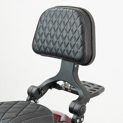 VEFKB02B Foldable Backrest Sissy Bar with Foldable Luggage Rack for Honda Rebel 300 500 CMX